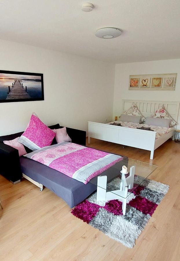 Ferienwohnung Am Waldsee Mit Schwimmbad ゲルンスバッハ エクステリア 写真